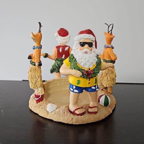 Yankee Candle Christmas Santa and Friends Hawaii Beach Candle Jar Holder - Picture 1 of 7